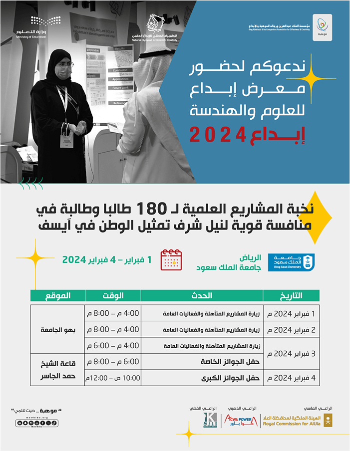 General Schedule of the Creativity Exhibition for Science and Engineering