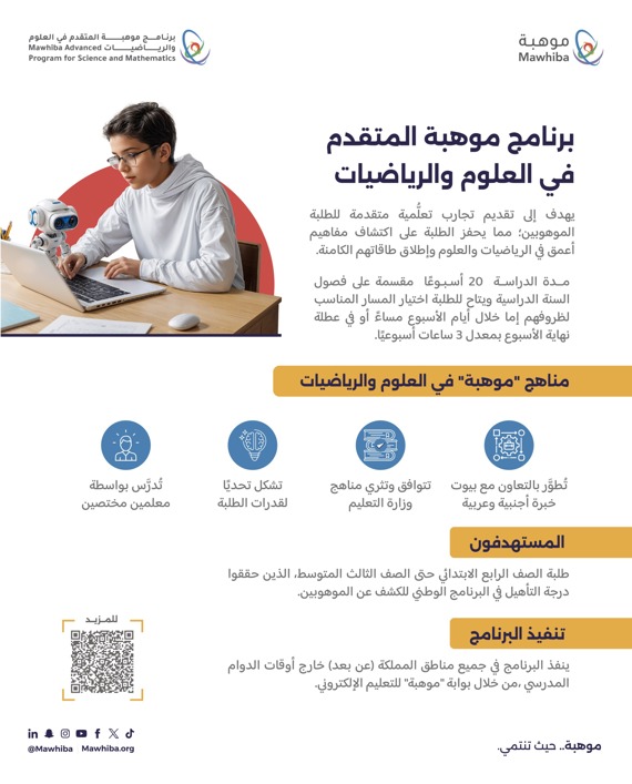 Mawhiba Advanced Program for Science and Mathematics 2025-2026