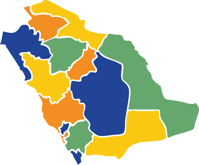 Saudi Arabia Map With States And Modern Round Vector 23601746 (1)